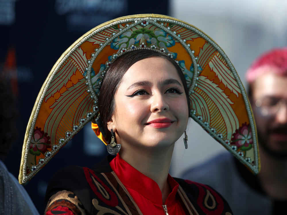 Singer-songwriter Manizha, photographed at Eurovision in Rotterdam on May 16, 2021. She faced a cyberbullying campaign in Russia after voicing opposition to the country's military operation in Ukraine.