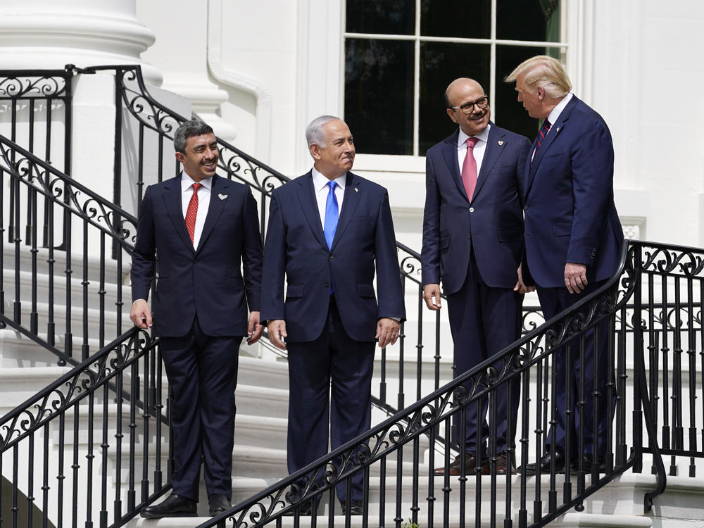 Former President Donald Trump held a signing ceremony for the Abraham Accords at the White House in September 2020.