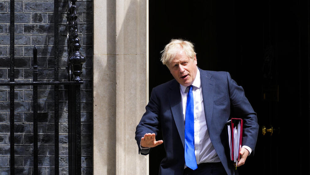 British Prime Minister Boris Johnson leaves 10 Downing Street in London on Wednesday.
