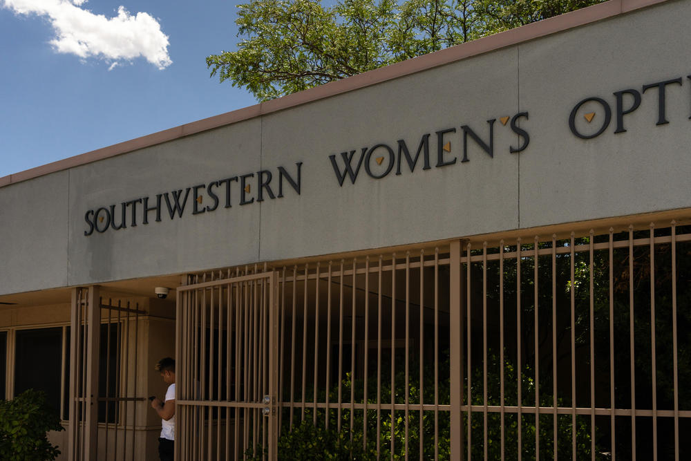Outside the Southwestern Women's Options clinic in Albuquerque, N.M.