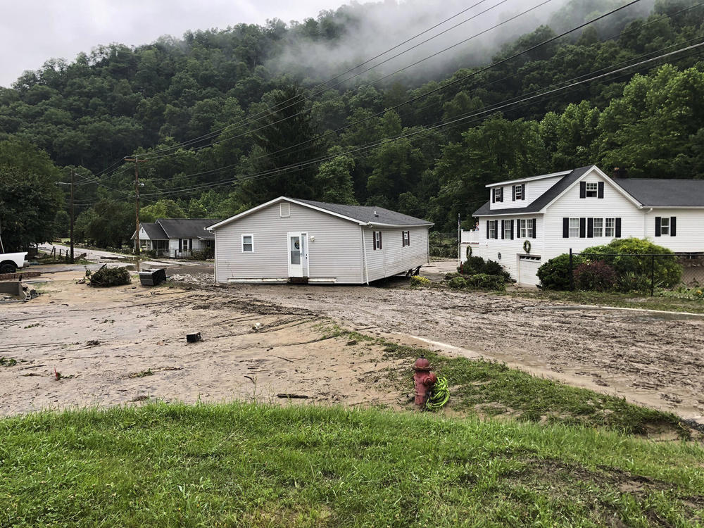 Damage from flooding is shown in the Whitewood community of Buchanan County, Va., on Wednesday.