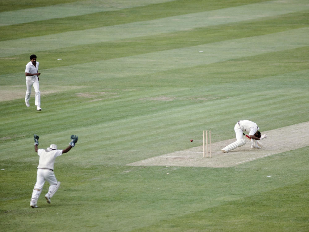 The 1983 Cricket World Cup final match between India and West Indies on June 25, 1983, in London.