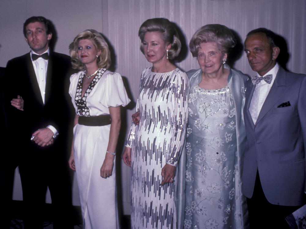 From left, Donald Trump, Ivana Trump, Elizabeth Trump, Mary Anne Trump and Roy Cohn attend the 38th Annual Horatio Alger Awards Dinner in 1985 in New York. Images)
