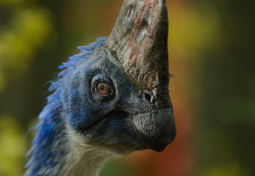 A corythoraptor shown on <em>Prehistoric Planet. </em>