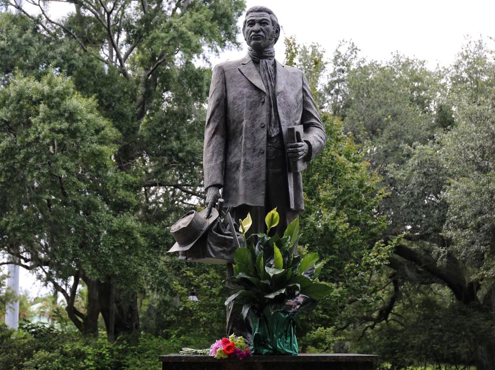 Statue of Denmark Vesey at Hampton Park in Charleston, S.C. Formerly enslaved, Vesey bought his freedom with money he was allowed to earn and winnings from a lottery ticket, and he planned an insurrection to kill slaveholders and free Black people on July 14, 1882.