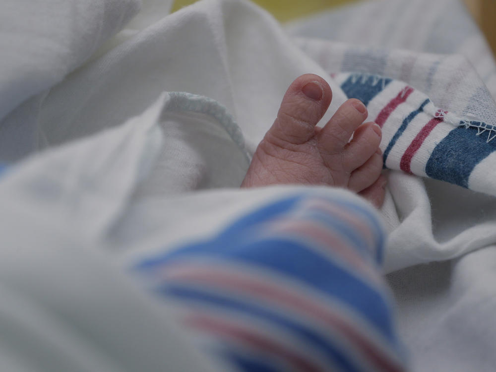 The U.S. birth rate went up in 2021. Here, a baby is seen in a hospital in McAllen, Texas in 2020.