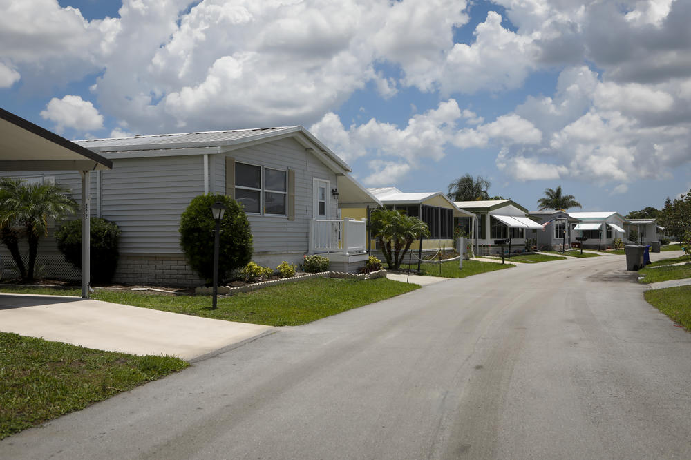 The homes in the community look more like traditional houses than what some might think of as mobile homes. The manufactured houses are brought in pieces on trucks, but once assembled are not really mobile after that. Wednesday, June 8, 2022.