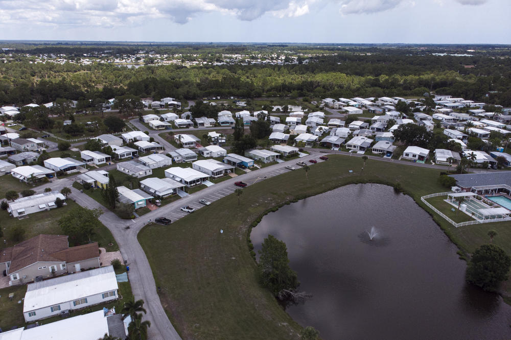 An aerial view of a pond at Heritage Plantation, Wednesday, June 8, 2022, in Vero Beach.