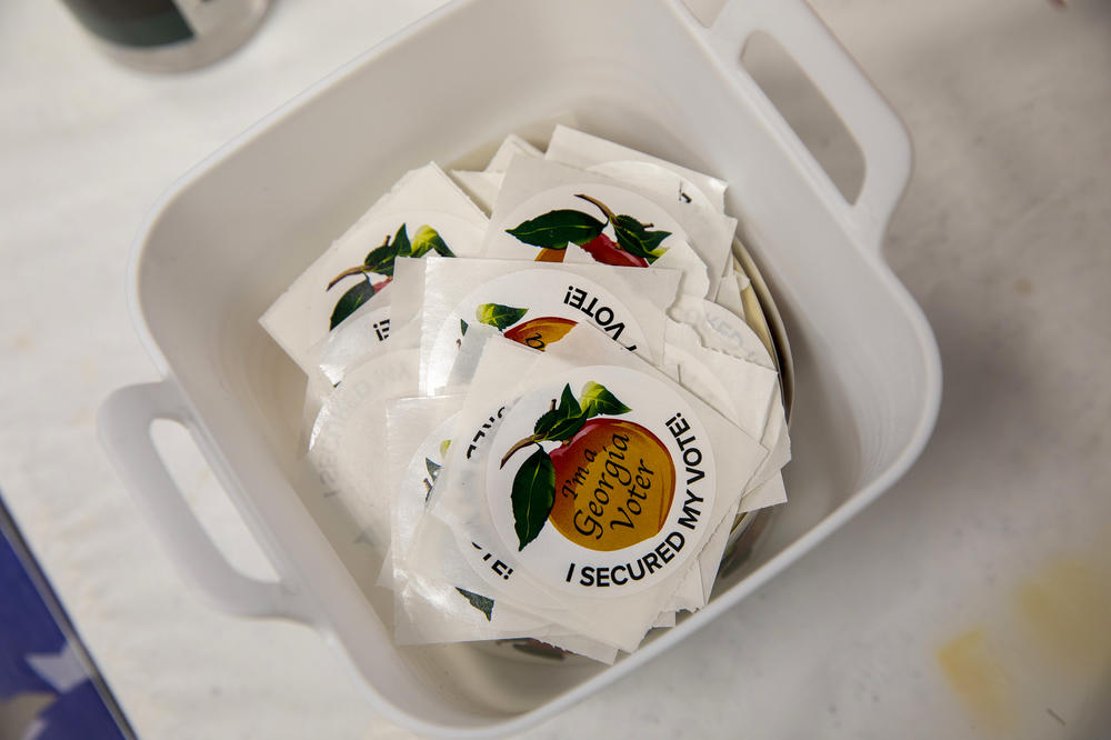 Stickers are available for constituents who cast their ballot during early voting at C.T. Martin Natatorium and Recreation Center in May.