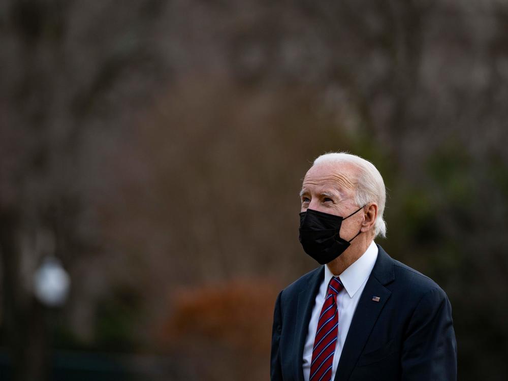President Biden arrives at the White House on Jan. 29, 2021. On Thursday, the White House announced that Biden had tested positive for COVID-19.