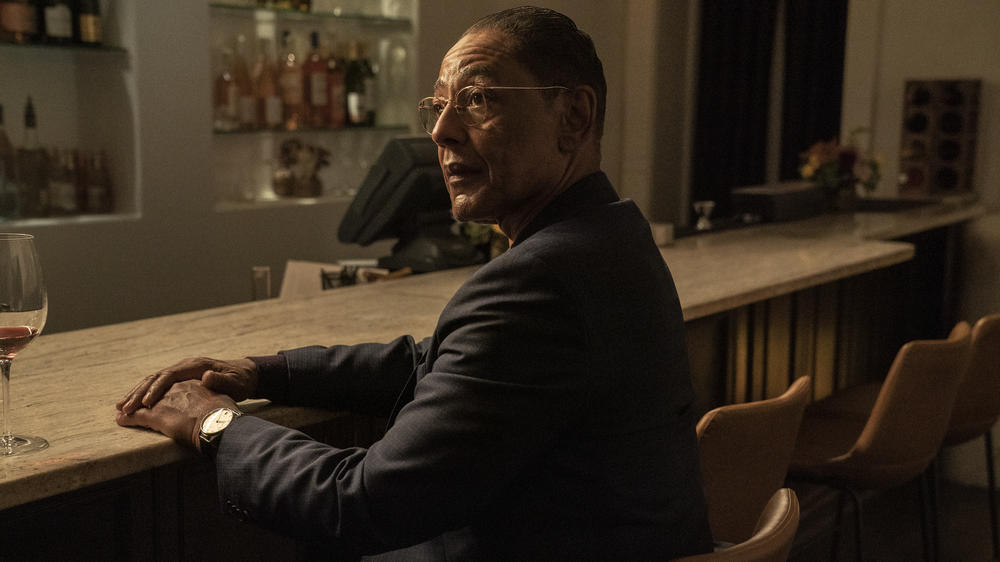 I don't even know who this is! I'm just kidding, I do, I do — that's the terrifying Gus Fring, played by the great Giancarlo Esposito.
