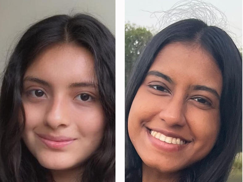 From left to right: Alice Paredes, Sriya Chippalthurty, Liliana Talino and Natalia Perez Morales are Girl Up 