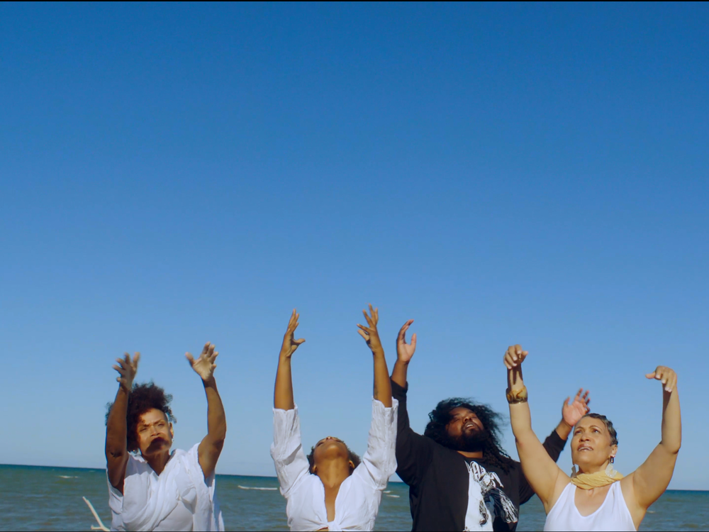 A still from Tunde Olaniran's new film playing at the Cranbrook Institute of Art