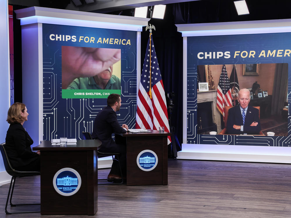 President Biden led a virtual meeting on the Creating Helpful Incentives to Produce Semiconductors (CHIPS) for America Act, on July 25, ahead of the Senate vote.