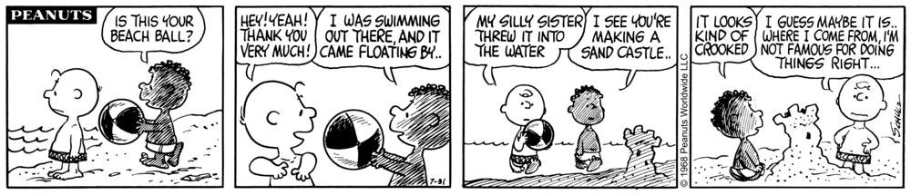 Franklin made his first appearance in a <em>Peanuts</em> strip in 1968.