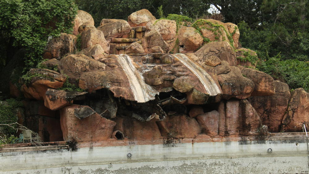Slides at the abandoned River Country Water Park.