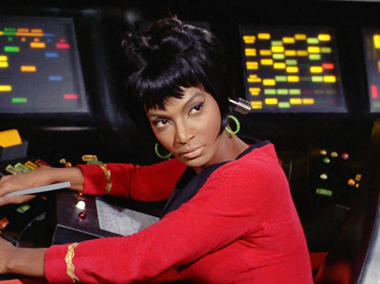 Nichelle Nichols made history for her role as communications officer Lt. Uhura on <em>Star Trek. </em>