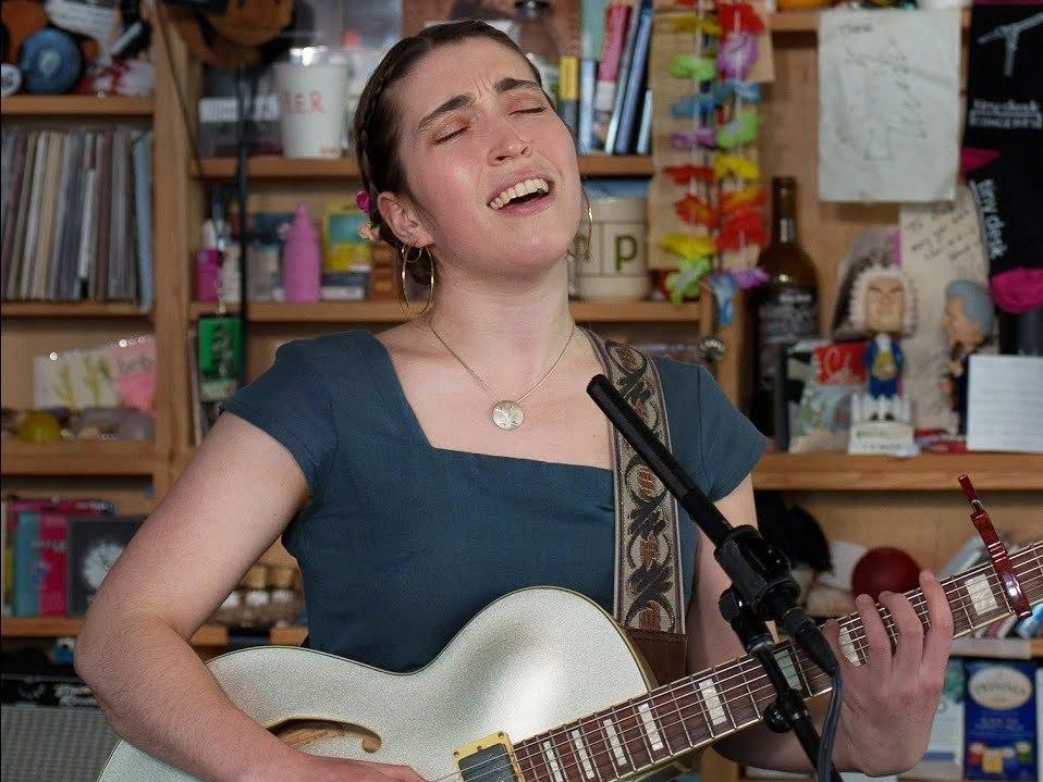 Alisa Amador, winner of the 2022 Tiny Desk Contest, performing her Tiny Desk Concert at NPR headquarters in Washington, D.C.