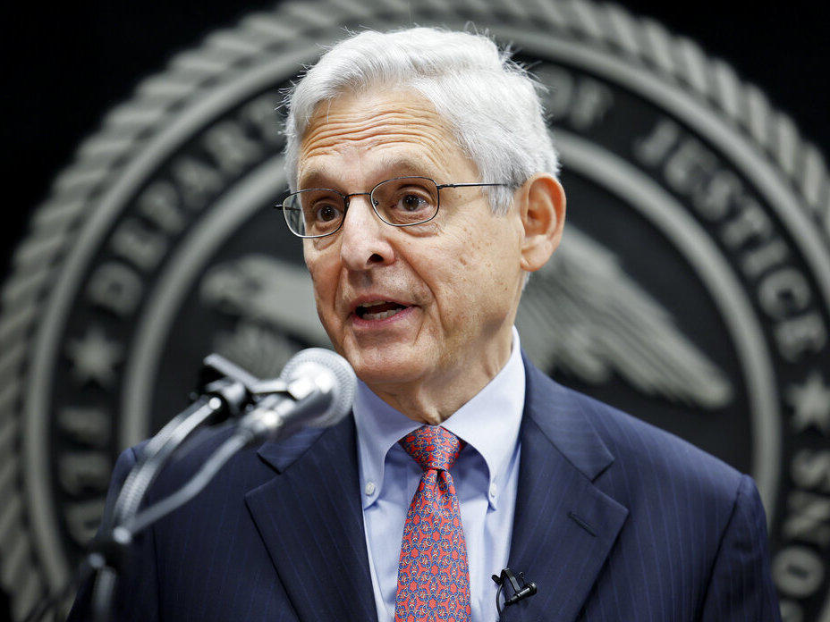 Attorney General Merrick Garland speaks at an event on Tuesday. The Justice Department is suing Idaho, arguing that its new abortion law violates federal law because it does not allow doctors to provide medically necessary treatment, Garland said Tuesday.