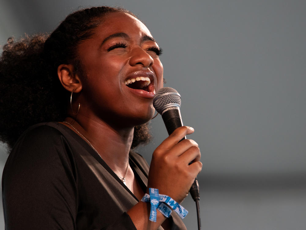 Samara Joy performs at the 2022 Newport Jazz Festival, which spanned from July 29 to July 31, in Newport, R.I.