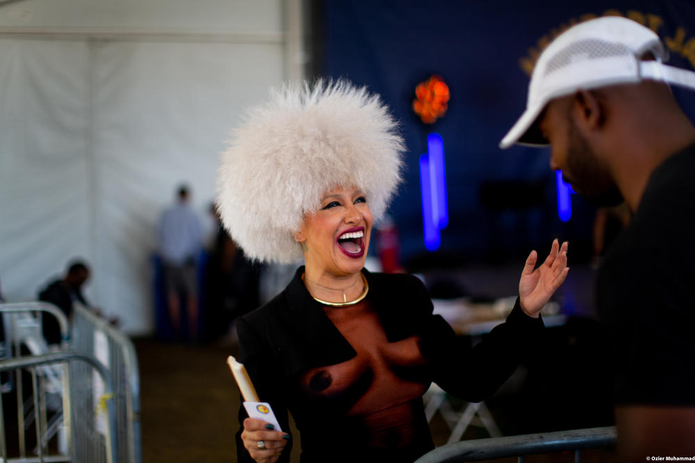 Lady Blackbird backstage at the 2022 Newport Jazz Festival.