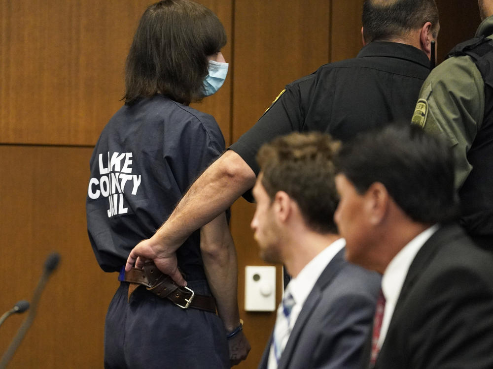 Robert E. Crimo III, leaves the courtroom after a hearing Wednesday, in Waukegan, Ill. Accused of killing seven people and wounding dozens more in a shooting at an Independence Day parade in suburban Chicago, Crimo pleaded not guilty on Wednesday.