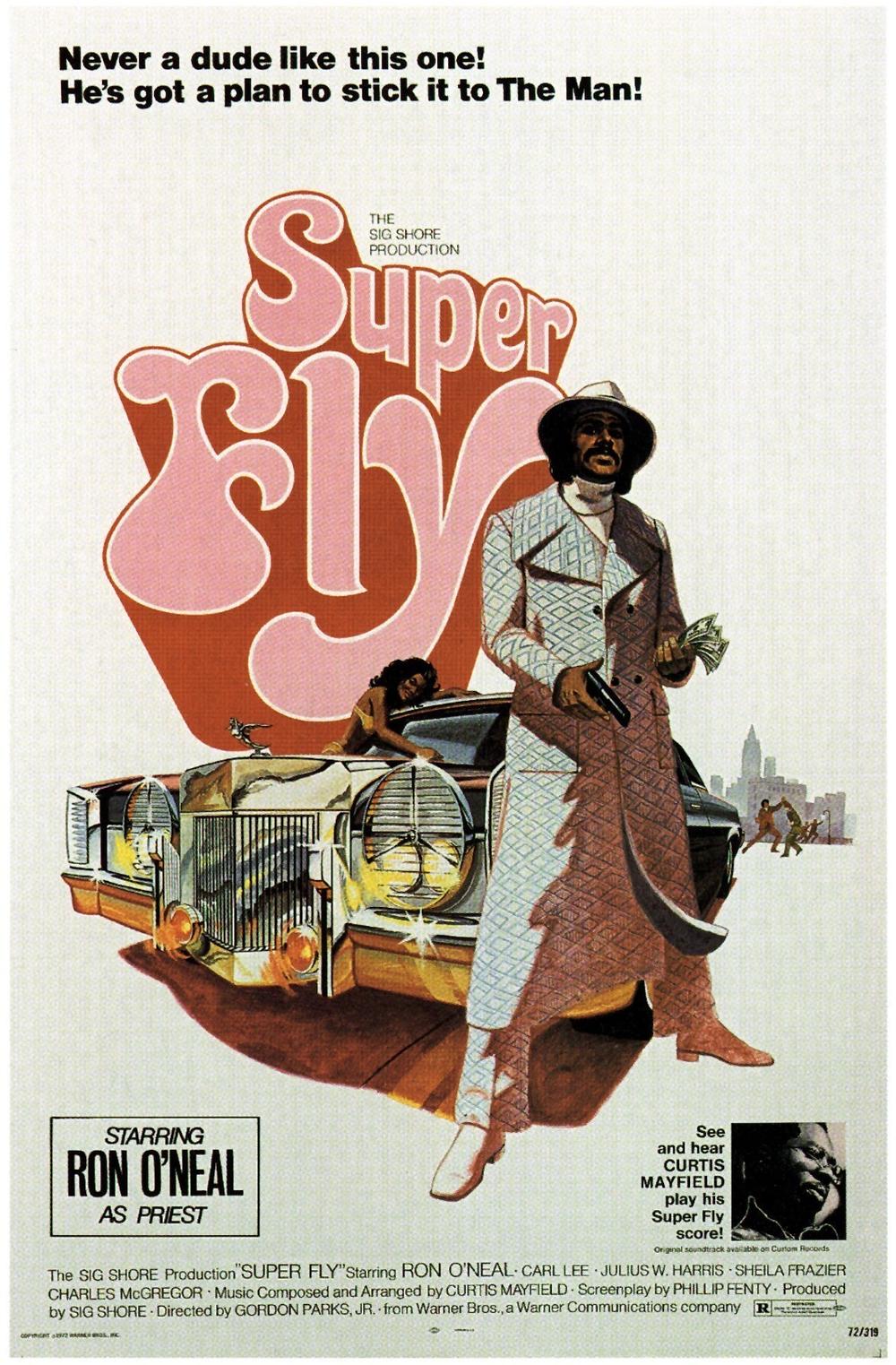 Super Fly, poster, Ron O'Neal, 1972.