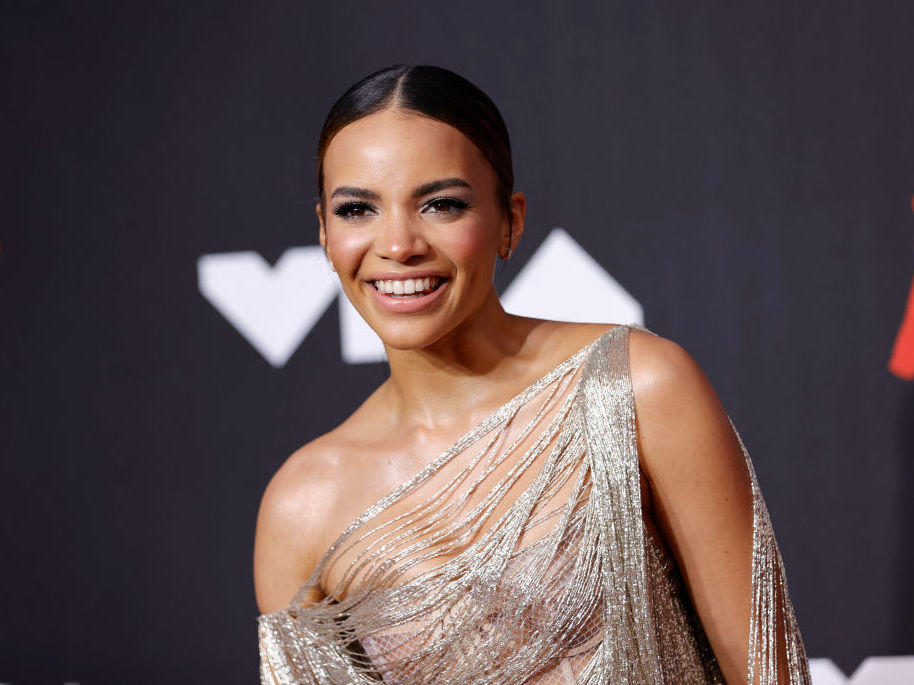 Actress Leslie Grace at the MTV Video Music Awards in Sept. 2021. Grace filmed the title role in <em>Batgirl</em> — which the studio has permanently shelved.