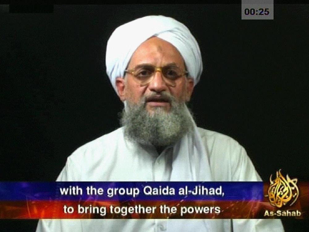 Ayman al-Zawahiri is seen in a still from an August 2006 video shown on Al Jazeera.
