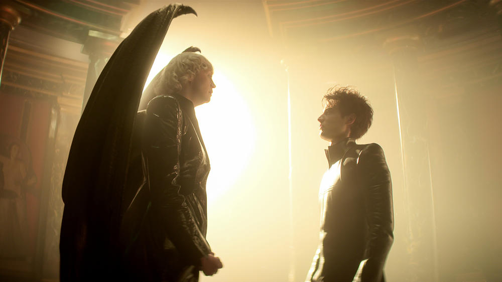 The devil you know: (L to R) Gwendoline Christie as Lucifer Morningstar, Tom Sturridge as Dream.