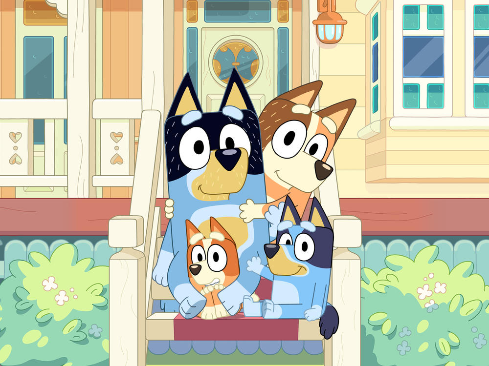 The Heeler family is Dad (Bandit), Mum (Chilli), Bluey and Bingo (Bluey's sister). The show's creators loosely modeled the talking dogs after Australian blue heelers.