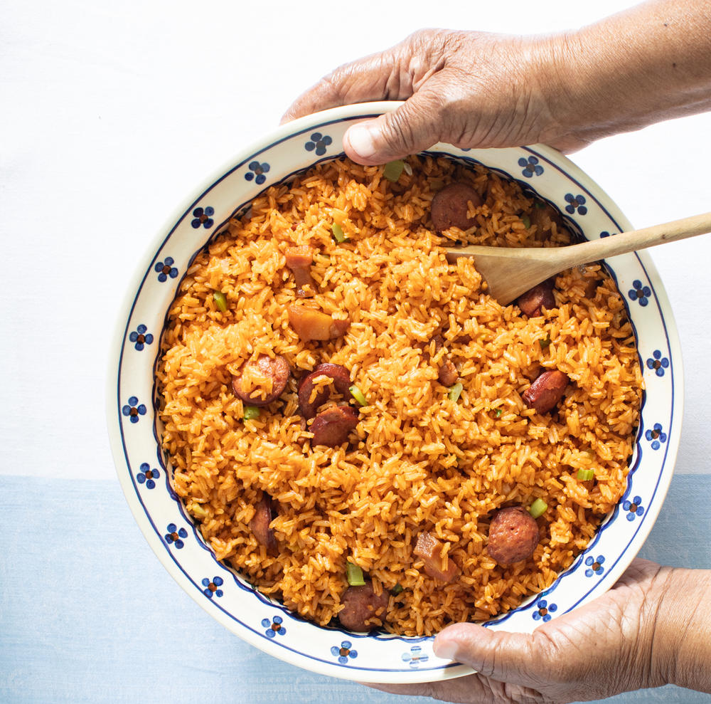 Emily Meggett's red rice.