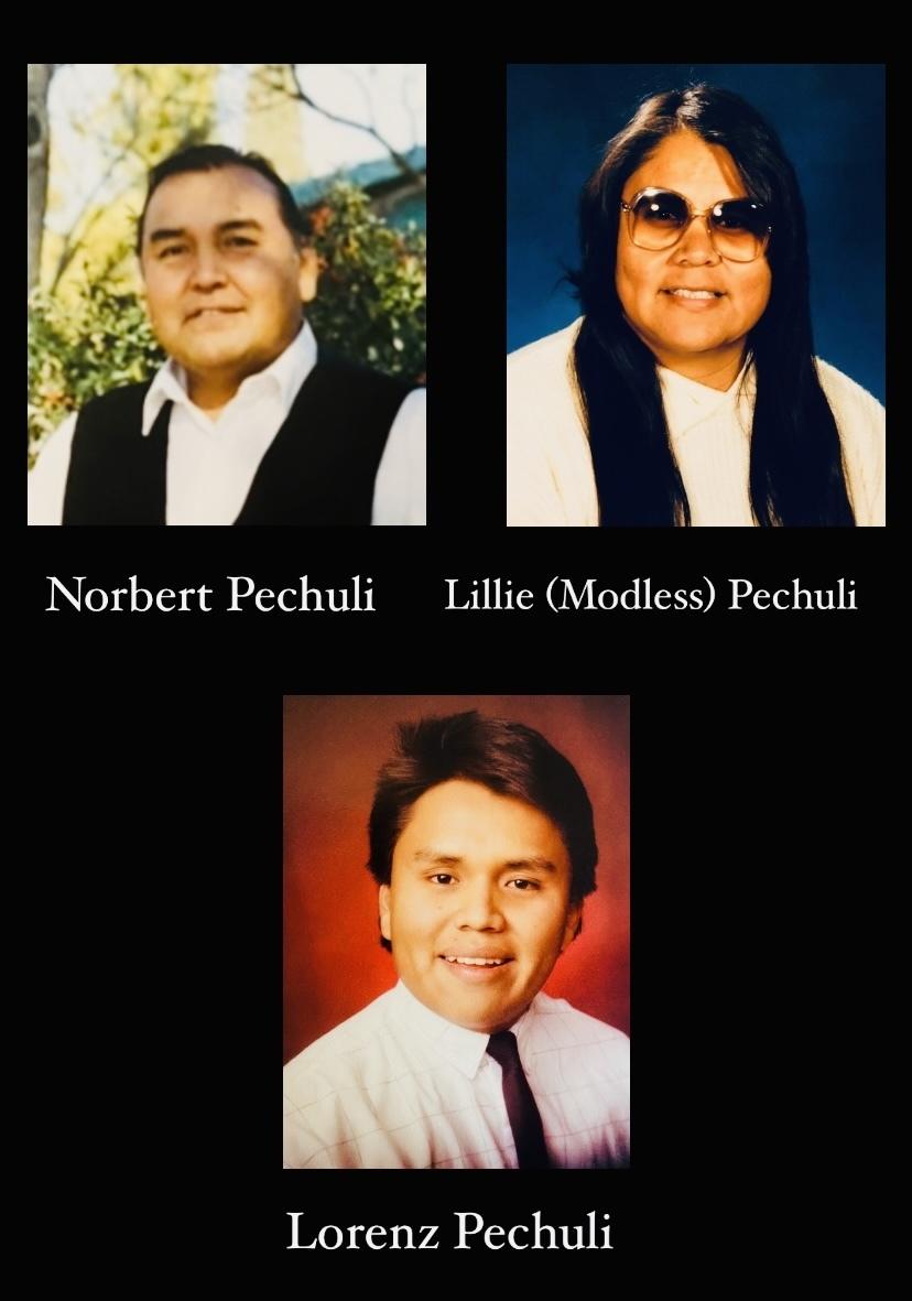 Three members of the Pechuli family: Norbert, Lillie and Lorenz.