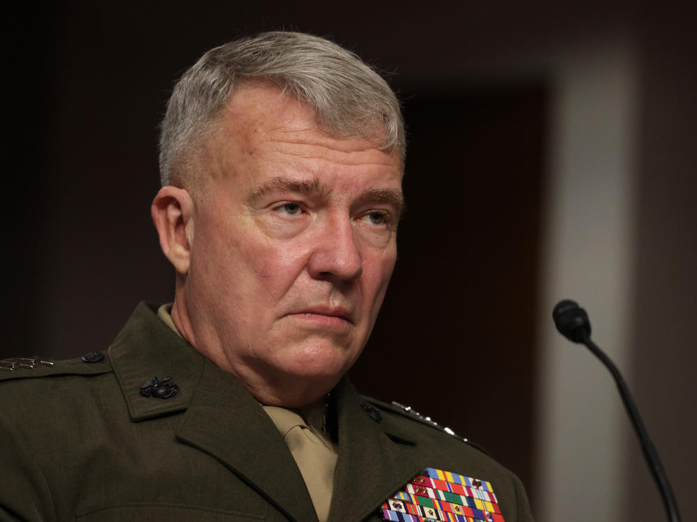 Commander of U.S. Central Command Gen. Kenneth McKenzie testifies during a hearing before Senate Armed Services Committee in September, 2021. The committee held the hearing 
