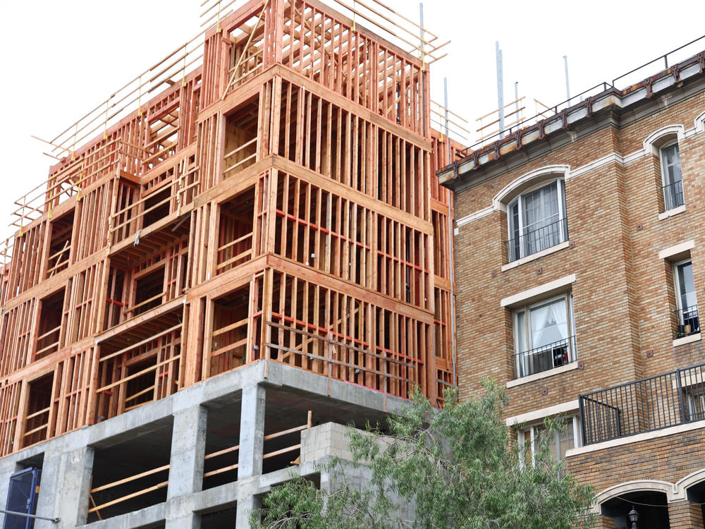 New residential units are under construction in Los Angeles on Aug. 4. San Francisco and Los Angeles are ranked first and second in the U.S. for net outbound moves amid high housing prices and living costs, according to a Redfin report in July.