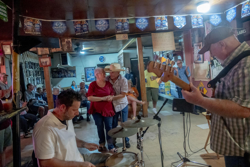 Donny Broussard and the Louisiana Stars play during the KVPI morning show at Fred's Lounge.