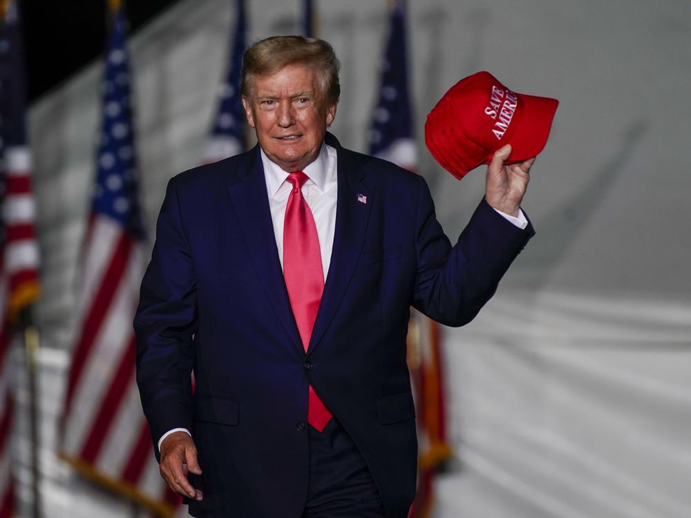 Former President Trump arrives at a rally Friday, Aug. 5, in Wisconsin. Trump has been the subject of several ongoing investigations into his businesses and actions while in the White House.