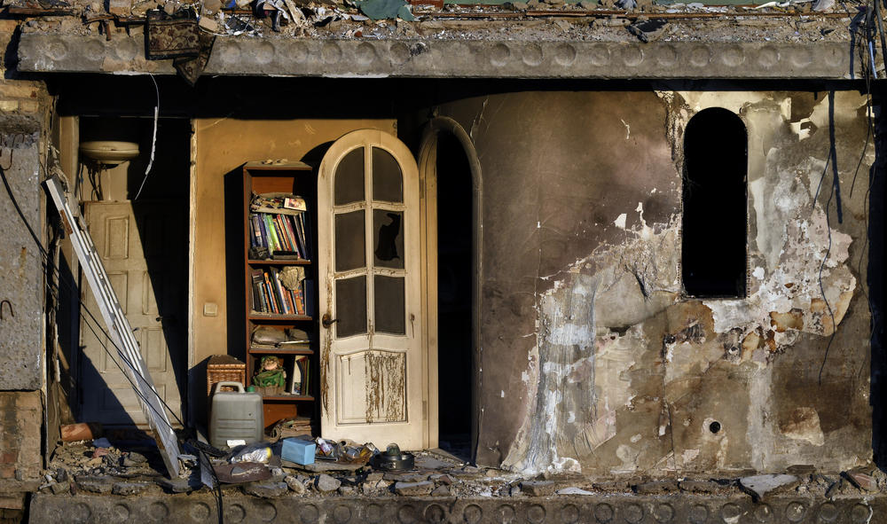 Façade of destruction.