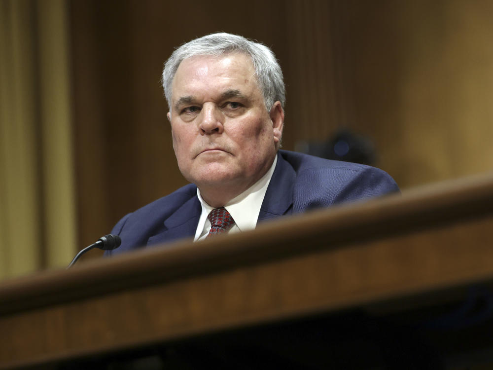 Charles Rettig, the Internal Revenue Service Commissioner, testifies before the Senate Finance Committee on Capitol Hill in Washington, D.C. on April 7.