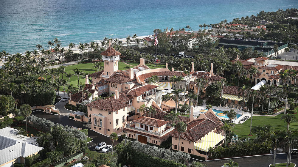 An view of the Mar-a-Lago residence and resort belonging to former President Donald Trump in Palm Beach, Fla. The FBI found 11 sets of government documents at the resort on Monday, including ones marked 