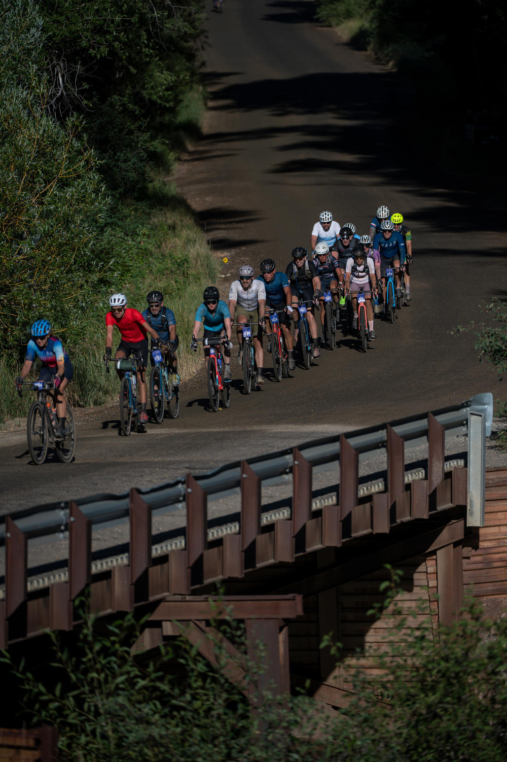 Cyclists compete during the SBT GRVL ride.