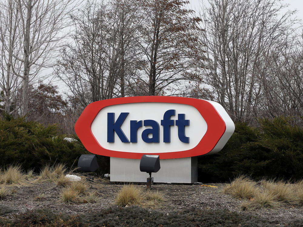 This Wednesday, March 25, 2015, file photo shows the Kraft logo outside of the company's headquarters in Northfield, Ill.