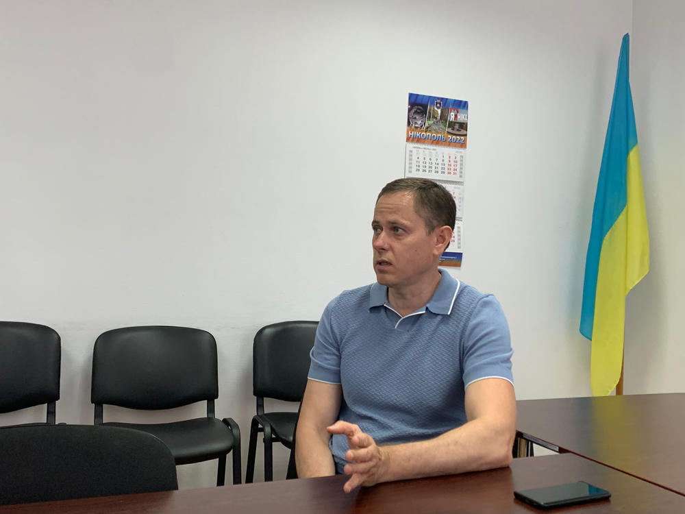 Oleksandr Sayuk, the mayor of the Ukrainian town of Nikopol — which sits across the river from Europe's largest nuclear power plant — speaks to NPR on Saturday.