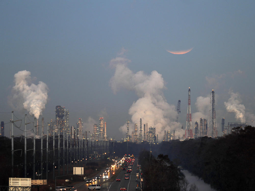 A line of petrochemical facilities in St. Charles Parish, La., in 2018. Many people who live near industrial sites, and who are exposed to dangerous pollution, fear that the Inflation Reduction Act will deepen existing environmental inequalities.
