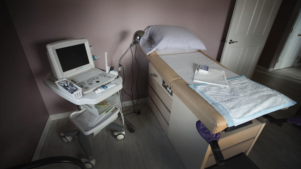 An examination room at Whole Woman's Health of South Bend, Indiana. The state has a high percentage of people living in maternity care deserts, posing a risk to maternal and infant health.