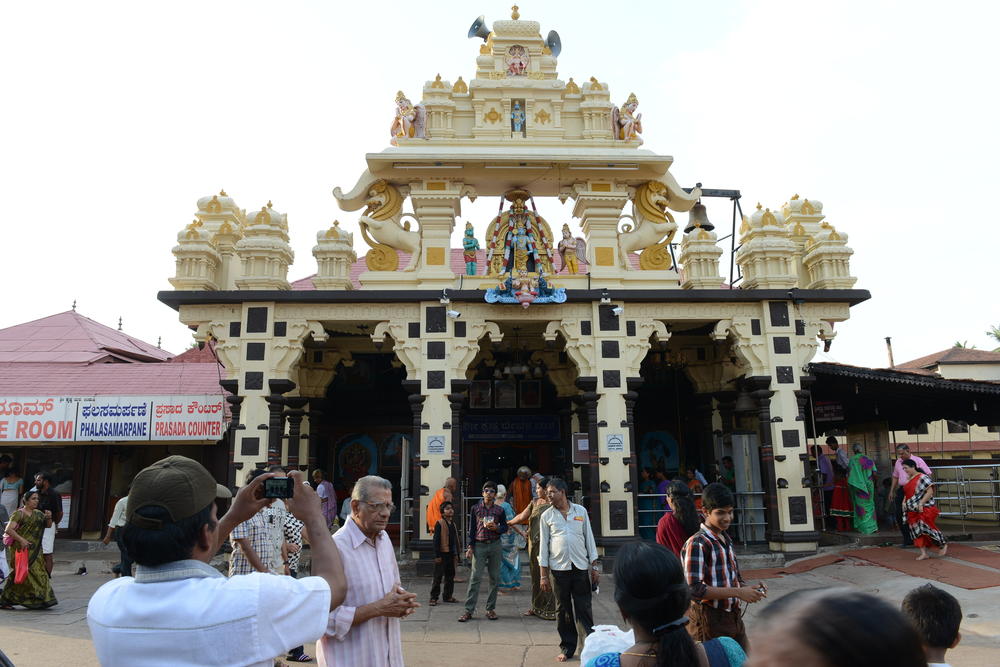 The Sri Krishna Hindu temple in Udupi.