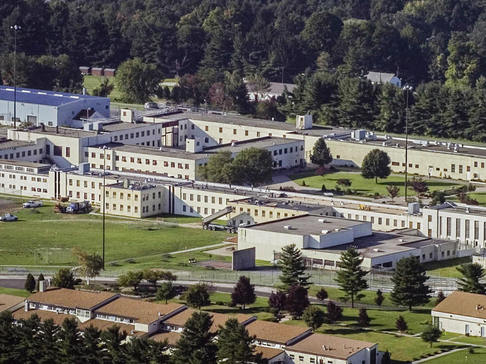 An aerial view captures the Danbury Connecticut Federal Correctional Institute Sept. 24, 2004.