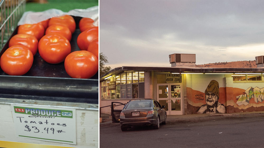 Warm Springs Market is one of the few places to buy food on the reservation. Prices tend to be higher than those at big-box grocery stores.