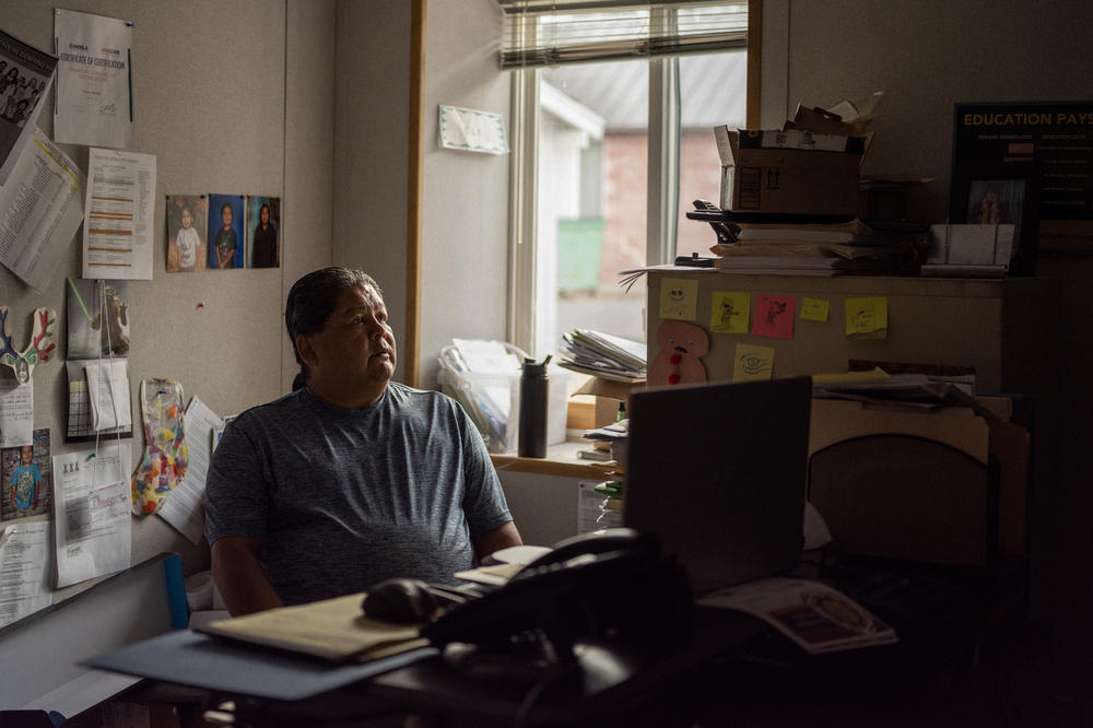 Demus Martinez works for the Warm Springs Community Action Team to help build financial stability in his community.