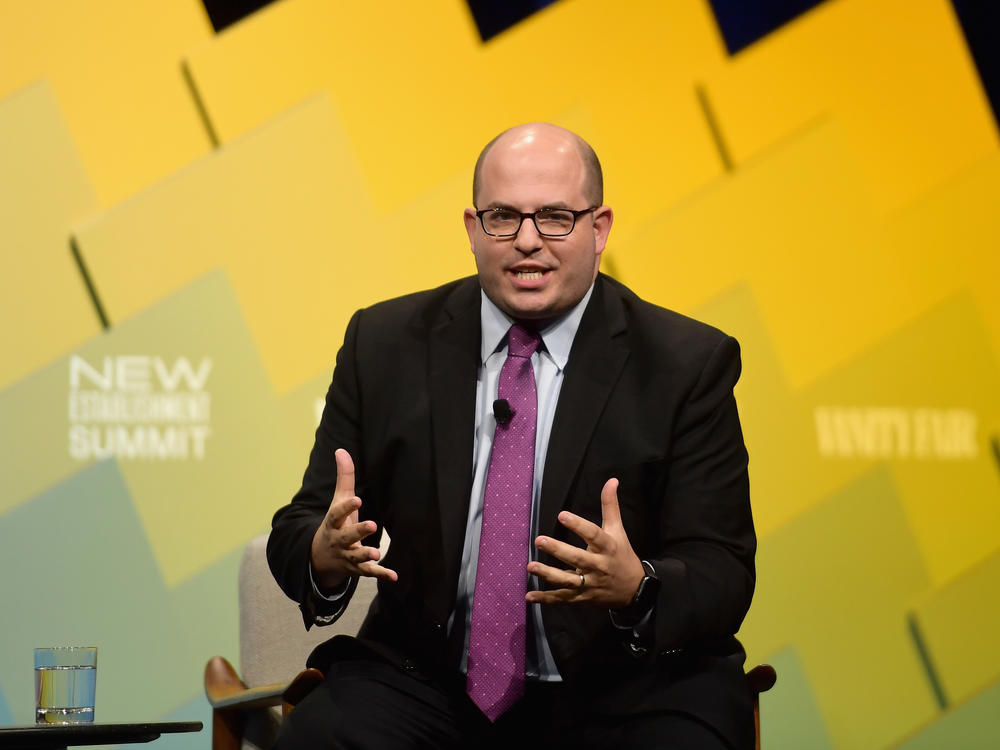 CNN host Brian Stelter, shown in this photograph from 2018, tells NPR he is departing the network after it canceled his media analysis show 